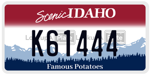 K61444  license plate in ID