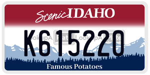K615220  license plate in ID