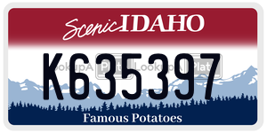 K635397  license plate in ID