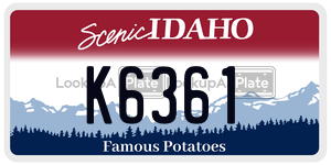 K6361  license plate in ID