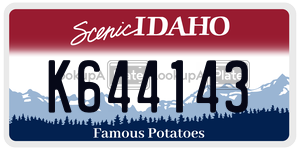K644143  license plate in ID