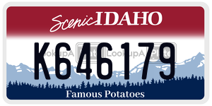 K646179  license plate in ID