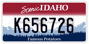 K656726  license plate in ID