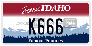 K666  license plate in ID
