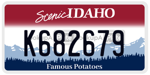 K682679  license plate in ID