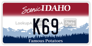 K69  license plate in ID