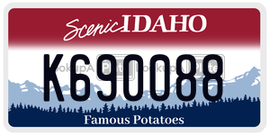 K690088  license plate in ID