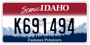 K691494  license plate in ID