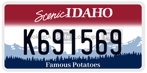 K691569  license plate in ID