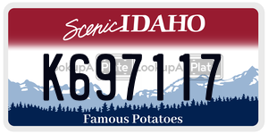 K697117  license plate in ID