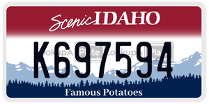 K697594  license plate in ID