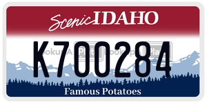 K700284  license plate in ID