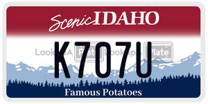 K707U  license plate in ID