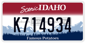 K714934  license plate in ID