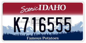 K716555  license plate in ID