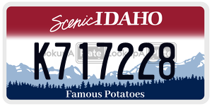 K717228  license plate in ID