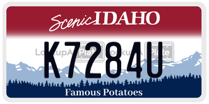 K7284U license plate in Idaho