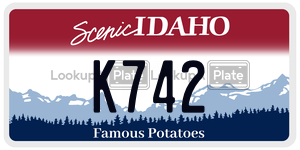 K742  license plate in ID