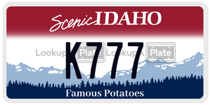 K777  license plate in ID