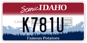 K781U  license plate in ID