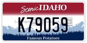 K79059  license plate in ID