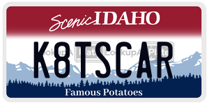 K8TSCAR  license plate in ID
