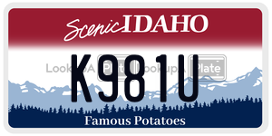K981U  license plate in ID