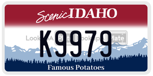 K9979  license plate in ID