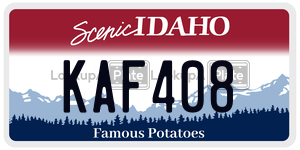 KAF408  license plate in ID