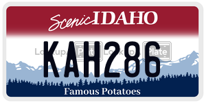 KAH286  license plate in ID