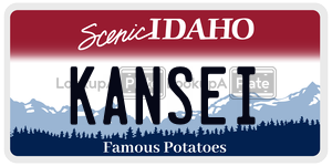KANSEI  license plate in ID