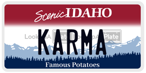 KARMA  license plate in ID