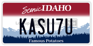 KASU7U  license plate in ID