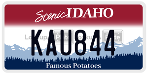 KAU844  license plate in ID
