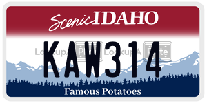 KAW314  license plate in ID