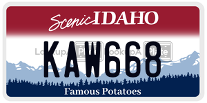 KAW668  license plate in ID