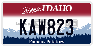 KAW823  license plate in ID
