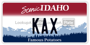 KAX  license plate in ID