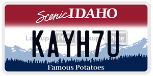 KAYH7U  license plate in ID