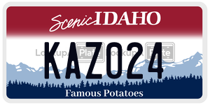 KAZ024  license plate in ID