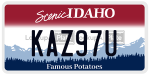 KAZ97U  license plate in ID