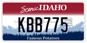 KBB775  license plate in ID