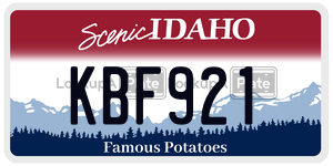 KBF921  license plate in ID