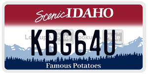 KBG64U  license plate in ID