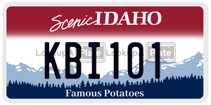 KBI101  license plate in ID