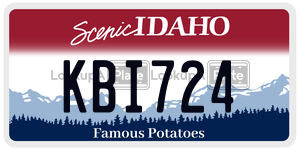 KBI724  license plate in ID
