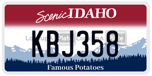 KBJ358  license plate in ID
