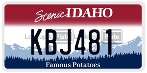 KBJ481  license plate in ID