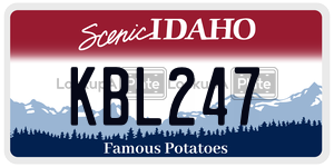 KBL247  license plate in ID