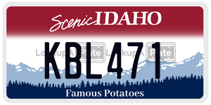 KBL471  license plate in ID